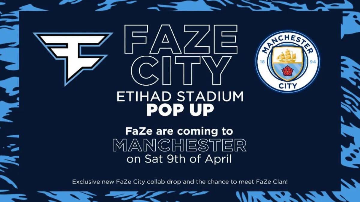 FaZe Clan y el Manchester City anuncian evento para Etihad Stadium