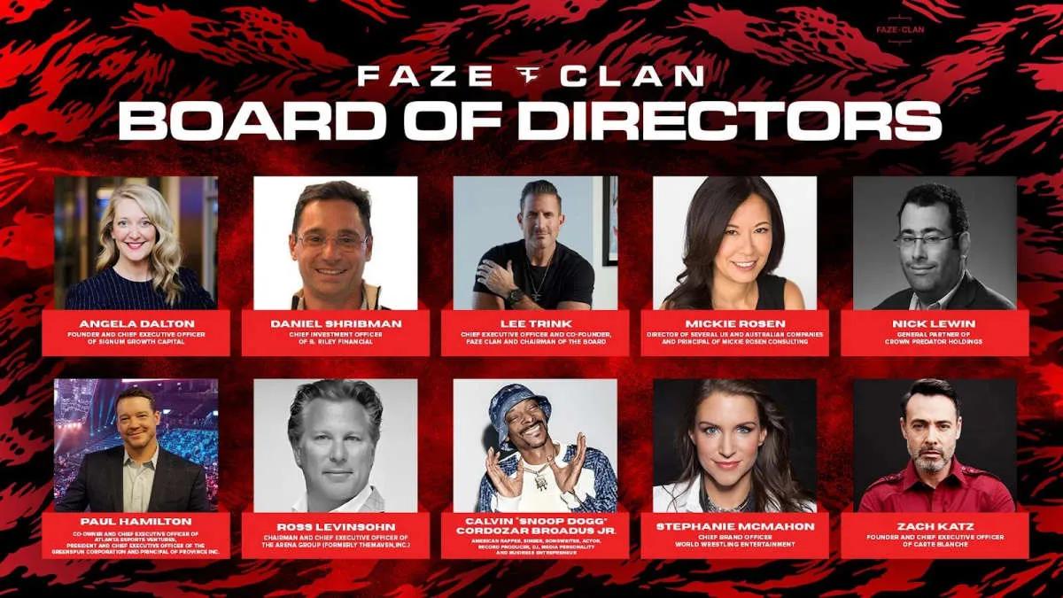 FaZe Clan representa a la Junta Directiva