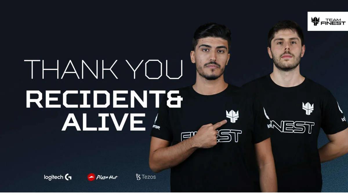 RECIDENT y ALIVE a la izquierda Team Finest