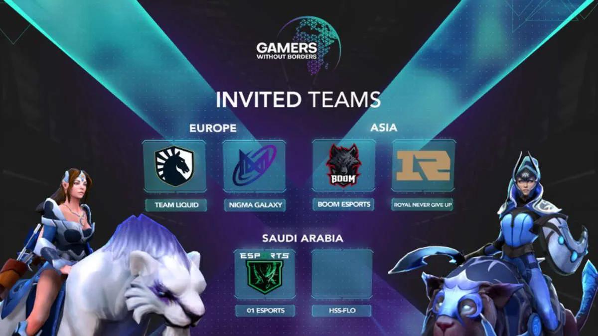 Team Liquid, Nigma Galaxy, Royal Never Give Up y BOOM Esports recibieron invitaciones para Gamers Without Borders 2022