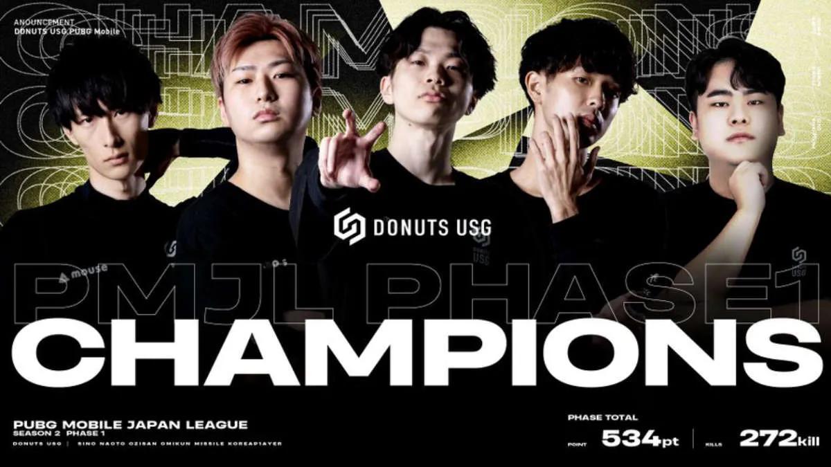 Donuts USG se convirtió en el campeón PUBG Mobile Japan League Season 2: Phase 1