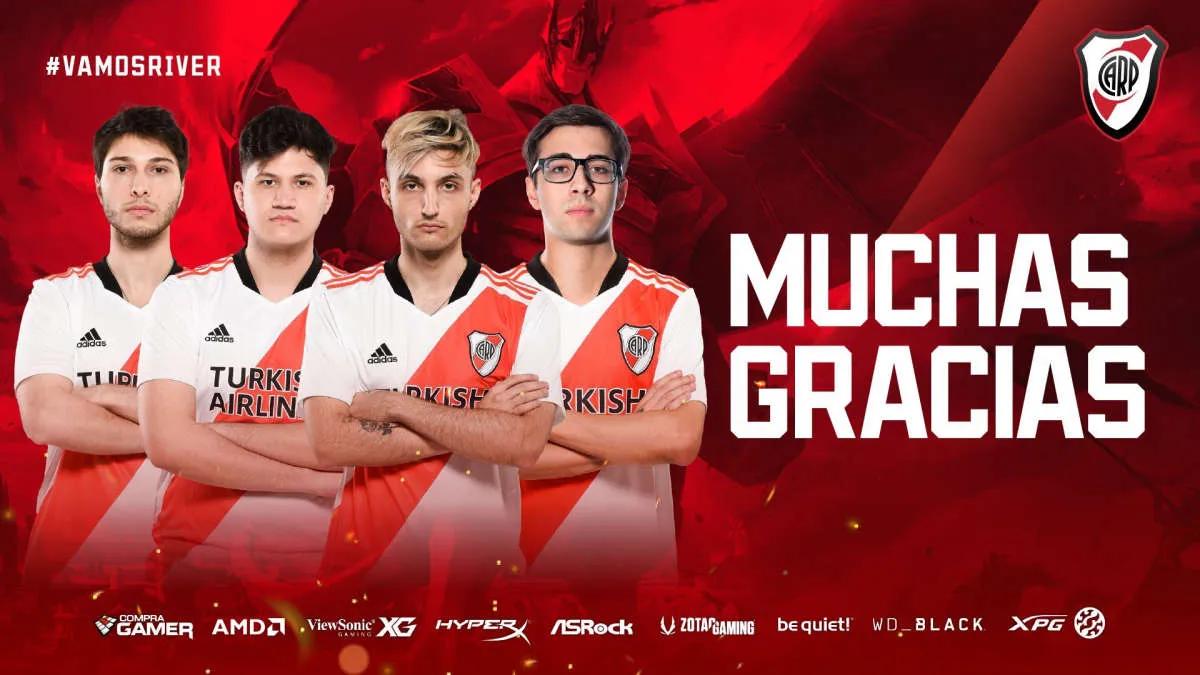 La lista del equipo River Plate Gaming dejó varios jugadores