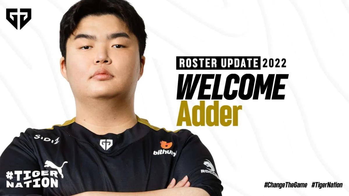 Gen.G Esports firmado Adder