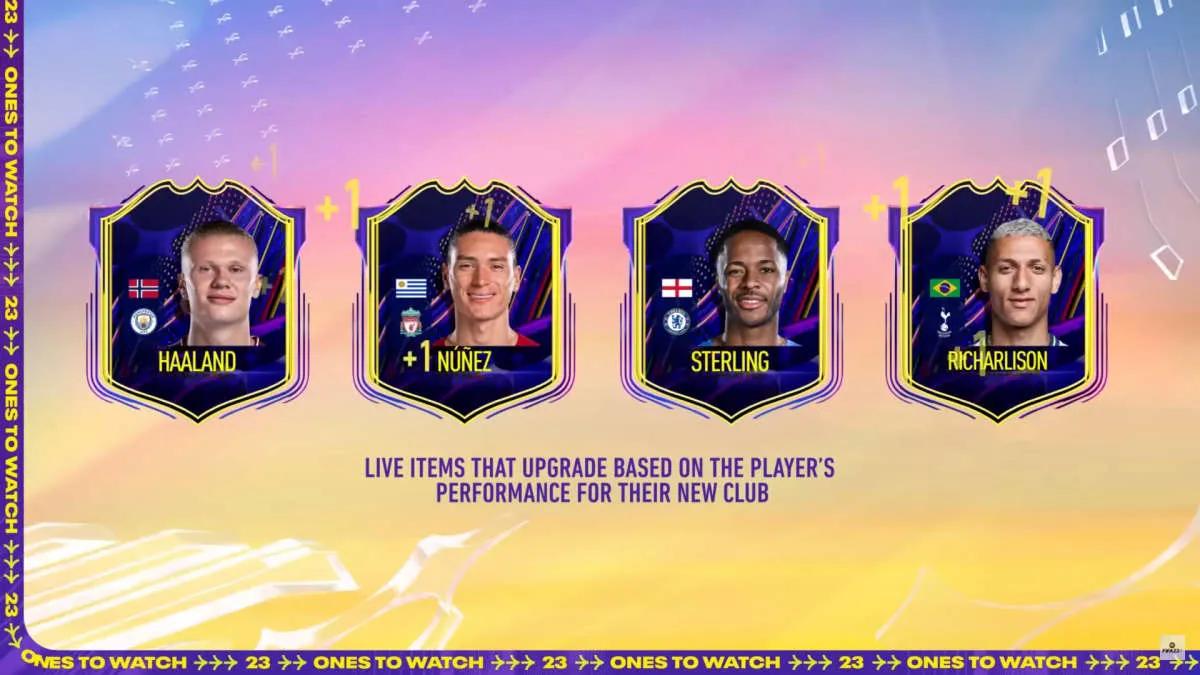 Habrá nuevas mejoras de cartas en FIFA 23 Ones to Watch