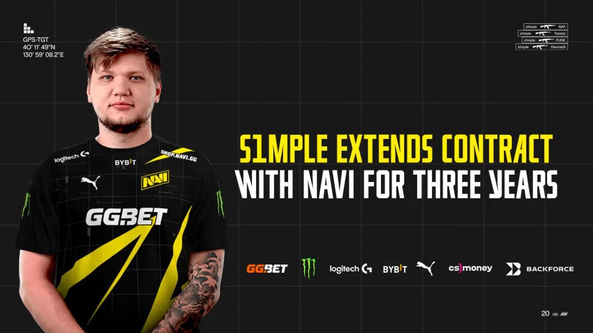 s1 mple extendió el contrato con el equipo Natus Vincere por al menos otros tres años