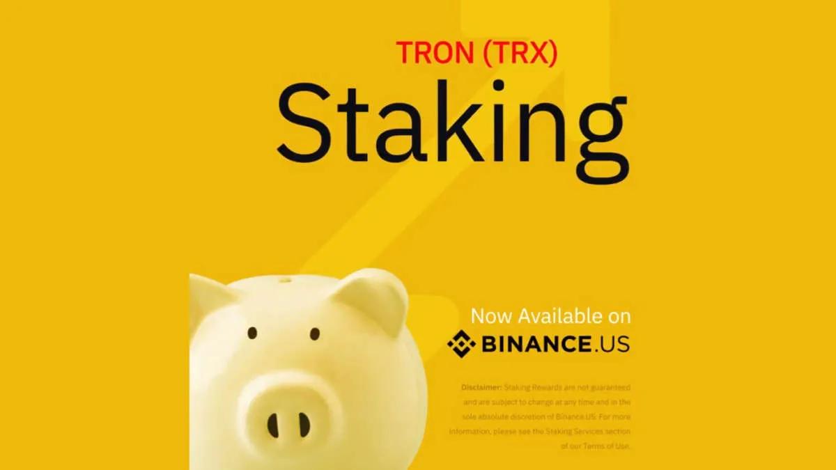 Stake en Binance.US ahora disponible Tron