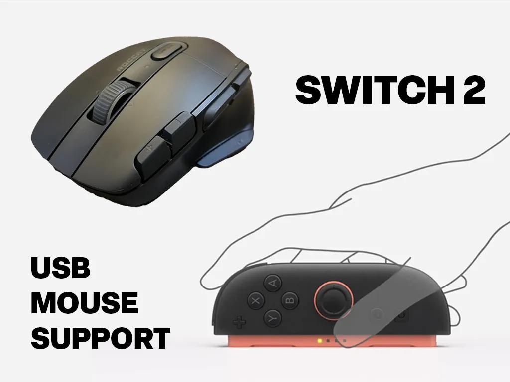 Switch 2 ya funciona con un ratón USB, y la verdad es que tiene sentido
