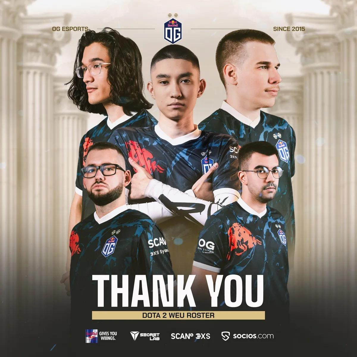 OG disuelve su plantilla de Dota 2