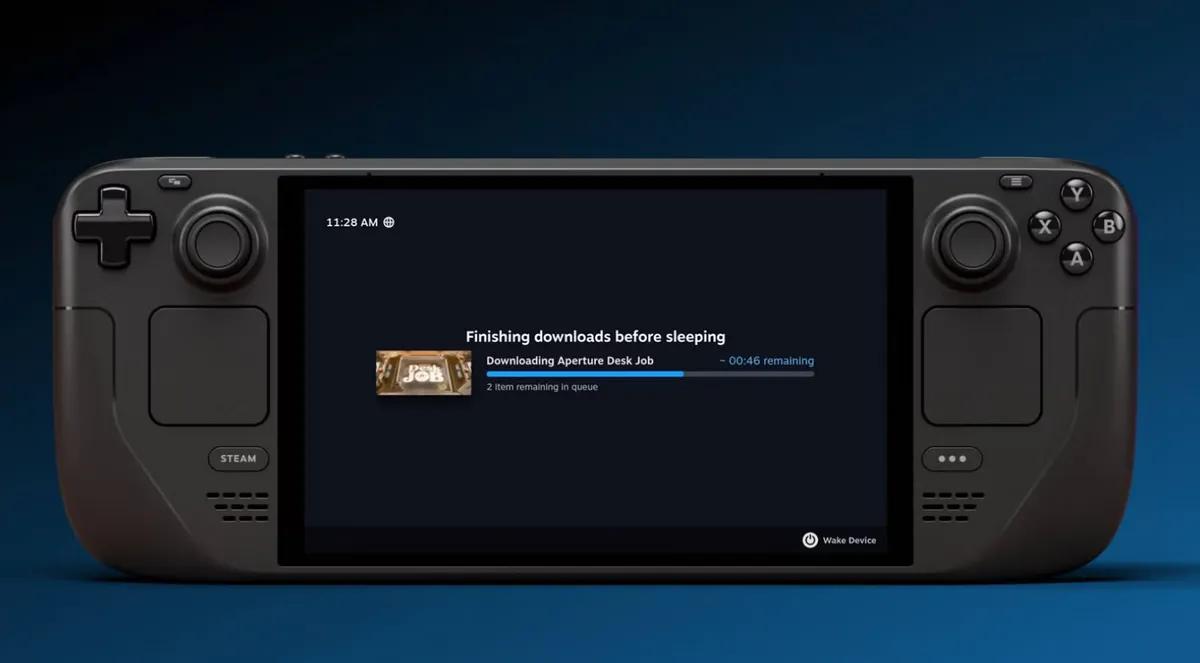 La actualización de SteamDeck introduce el modo de descarga sin pantalla