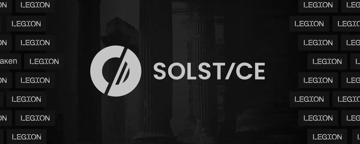 Solstice anuncia la venta de tokens $SLX en la plataforma Legion