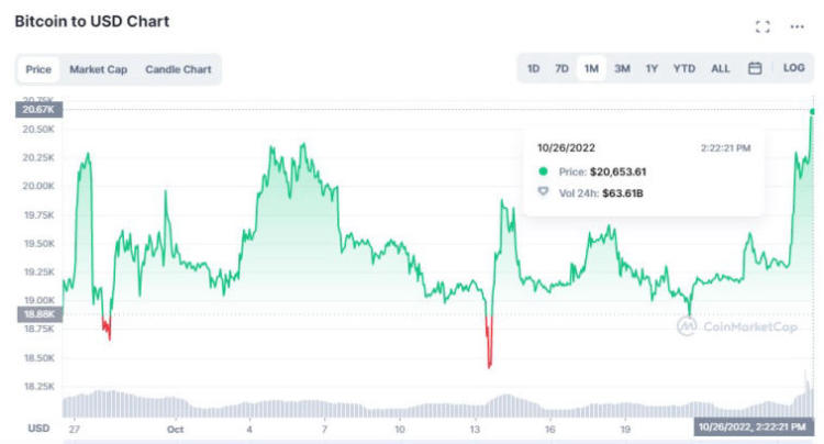Bitcoin ha establecido un valor récord para el último mes. Foto 2