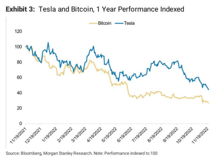 Una comparación inusual: Morgan Stanley trazó una analogía entre Bitcoin y Tesla. Foto 1