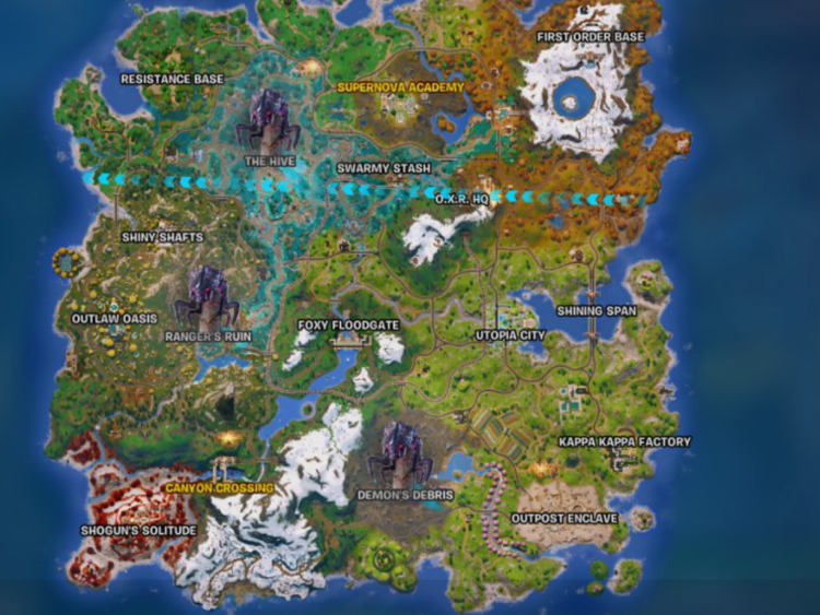 Todos los jefes en Fortnite Capítulo 6 Temporada 4 - Ubicaciones, estrategias y recompensas. 1