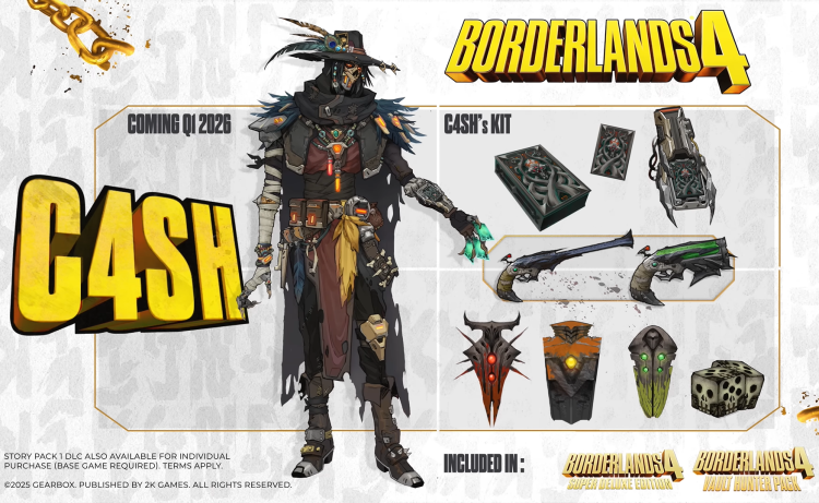 Borderlands 4 revela el primer personaje DLC de pago C4SH en medio de los problemas actuales en PC 1