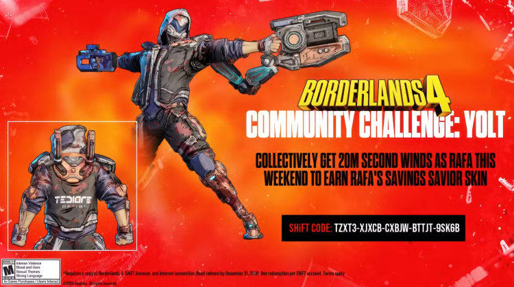 Borderlands 4: Skin gratuito de Rafa 
