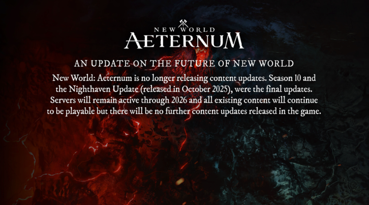 La página de New World en Steam se convierte en una lápida tras el abandono de su MMO 2 por parte de Amazon.