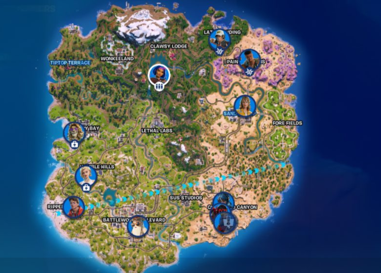 Localización de cada PNJ en el capítulo 7 de Fortnite - Guía completa de personajes 1