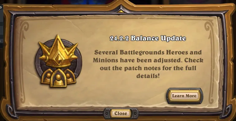 Actualización de saldo 24.2.2 en Hearthstone. Photo 1