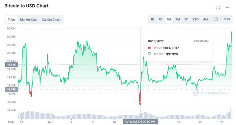 Bitcoin ha establecido un valor récord para el último mes. Foto 1